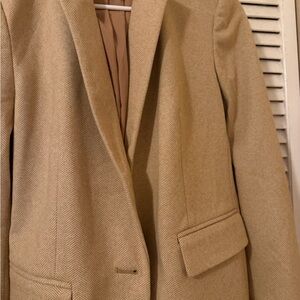 LOFT Beige Herringbone Blazer